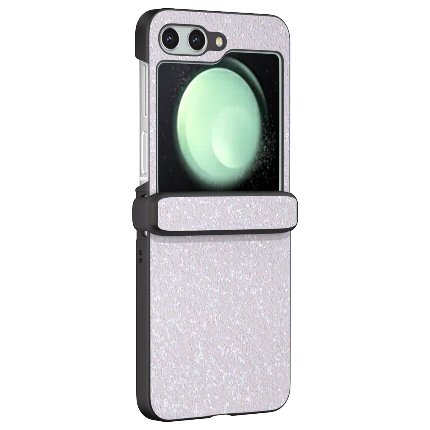 For Samsung Galaxy Z Flip6 5G Easy Folding Wholesale Phone Case PC+PU Leather Phone Shell - White