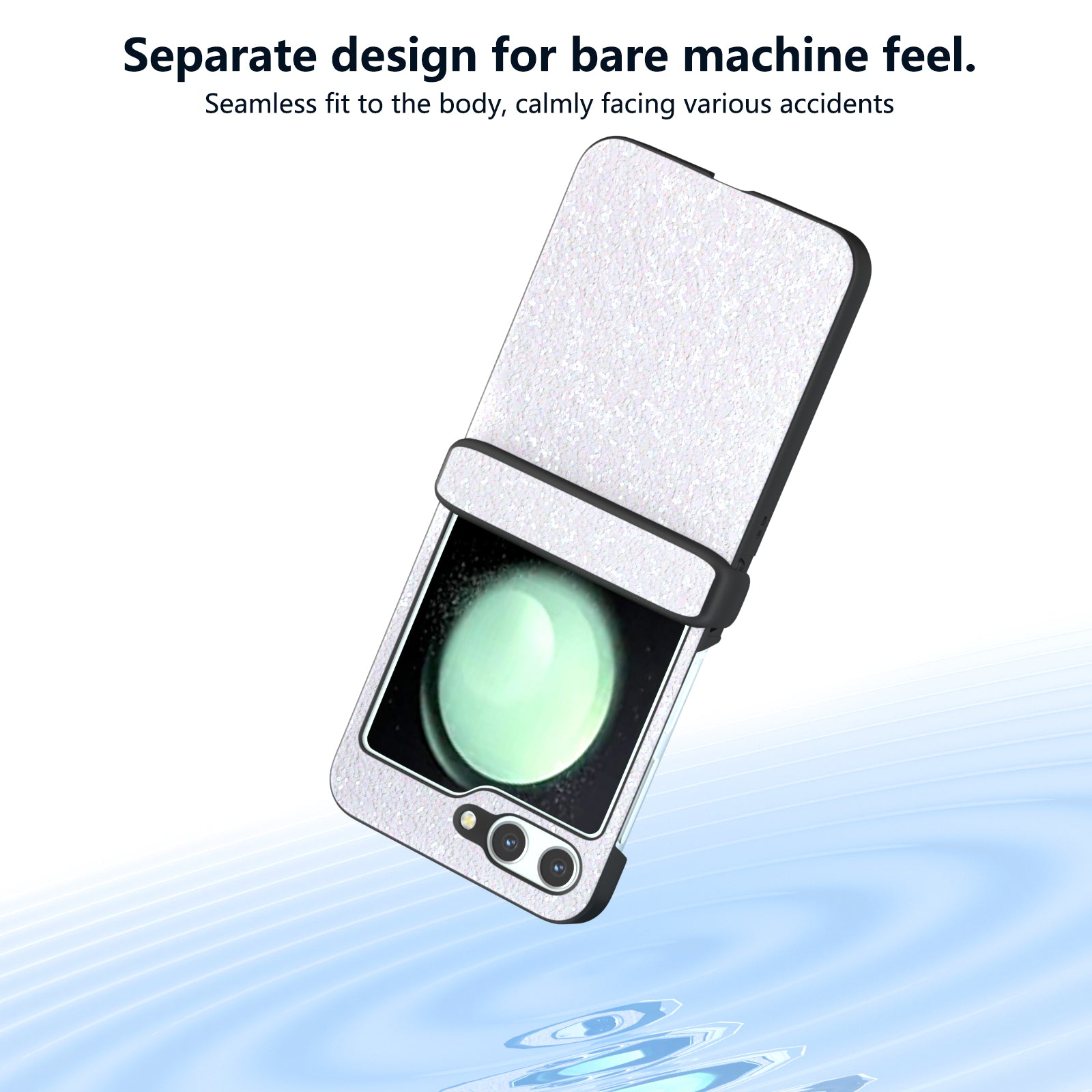 For Samsung Galaxy Z Flip6 5G Easy Folding Wholesale Phone Case PC+PU Leather Phone Shell - White