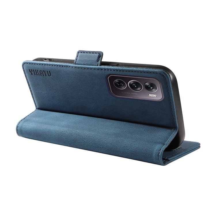 YIKATU YK-005 For Oppo Reno12 Pro 5G (Global) / (China) Phone Case Skin-Touch Leather Cover - Blue
