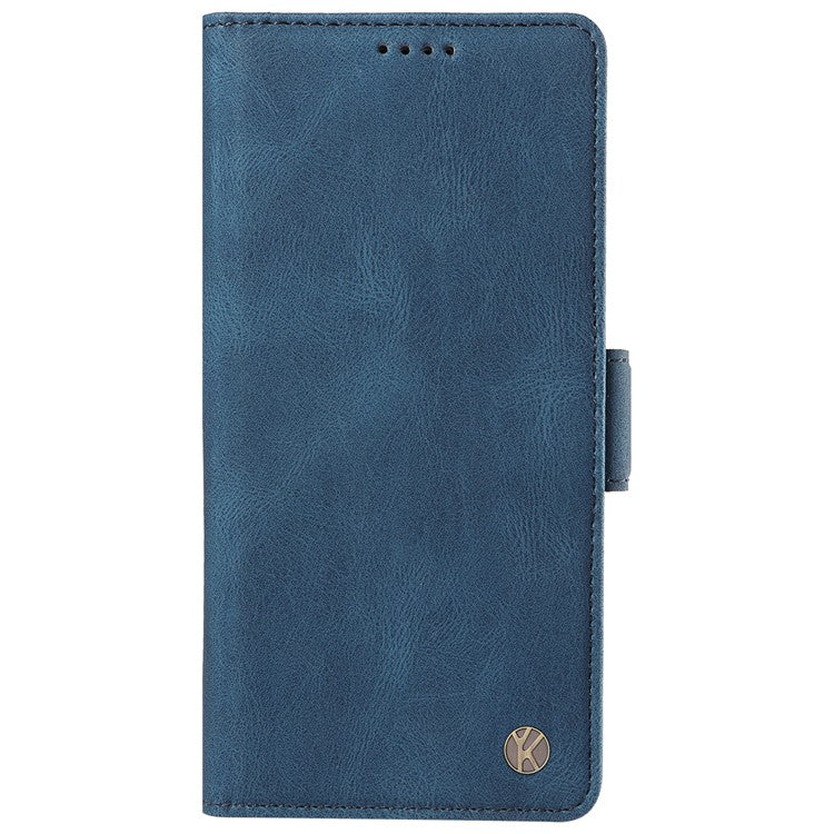 YIKATU YK-005 For Oppo Reno12 Pro 5G (Global) / (China) Phone Case Skin-Touch Leather Cover - Blue