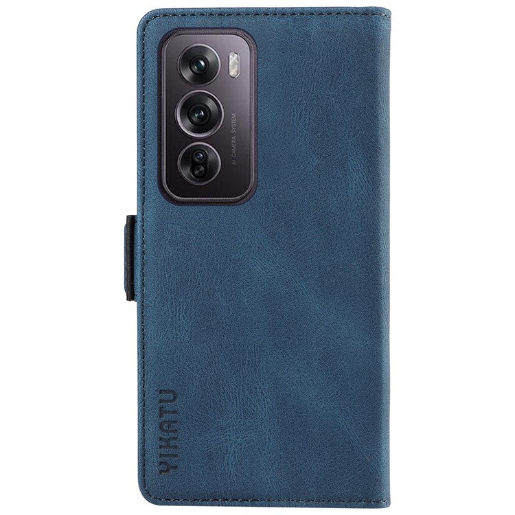 YIKATU YK-005 For Oppo Reno12 Pro 5G (Global) / (China) Phone Case Skin-Touch Leather Cover - Blue