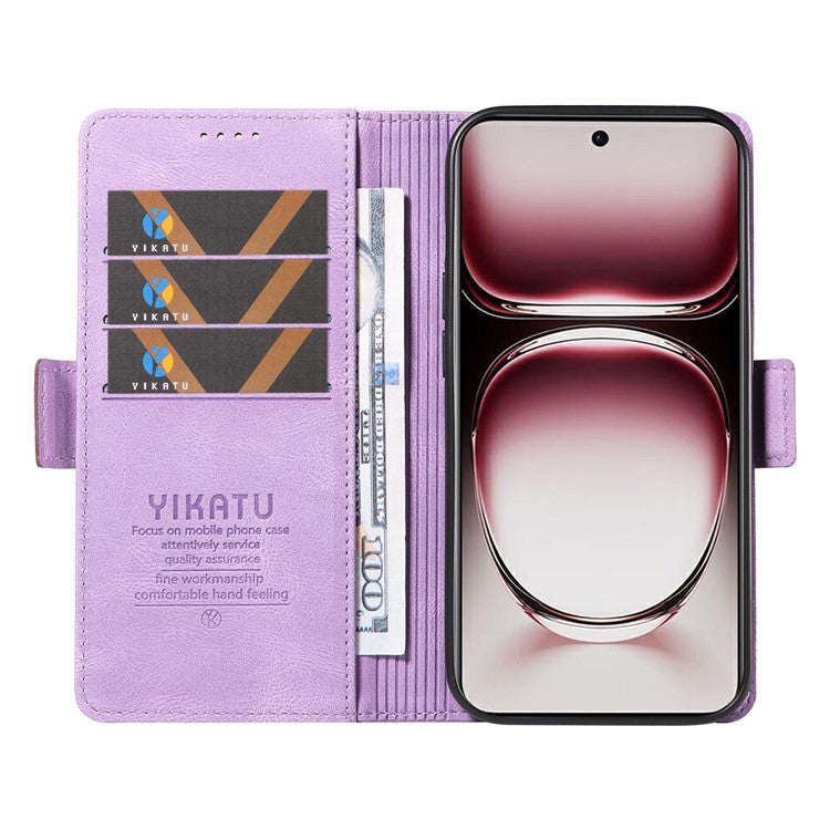 YIKATU YK-005 For Oppo Reno12 Pro 5G (Global) / (China) Phone Case Skin-Touch Leather Cover - Purple