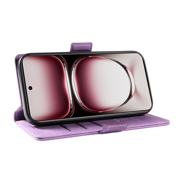 YIKATU YK-005 For Oppo Reno12 Pro 5G (Global) / (China) Phone Case Skin-Touch Leather Cover - Purple