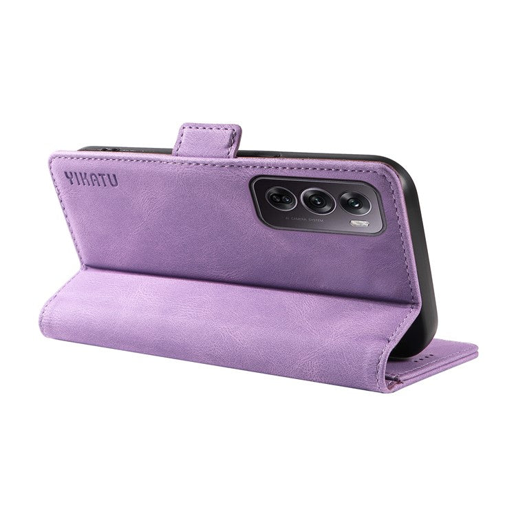 YIKATU YK-005 For Oppo Reno12 Pro 5G (Global) / (China) Phone Case Skin-Touch Leather Cover - Purple
