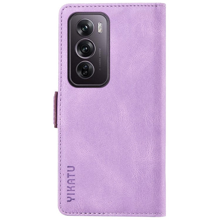 YIKATU YK-005 For Oppo Reno12 Pro 5G (Global) / (China) Phone Case Skin-Touch Leather Cover - Purple