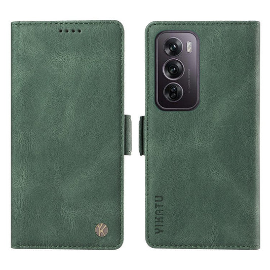 YIKATU YK-005 For Oppo Reno12 Pro 5G (Global) / (China) Phone Case Skin-Touch Leather Cover - Green