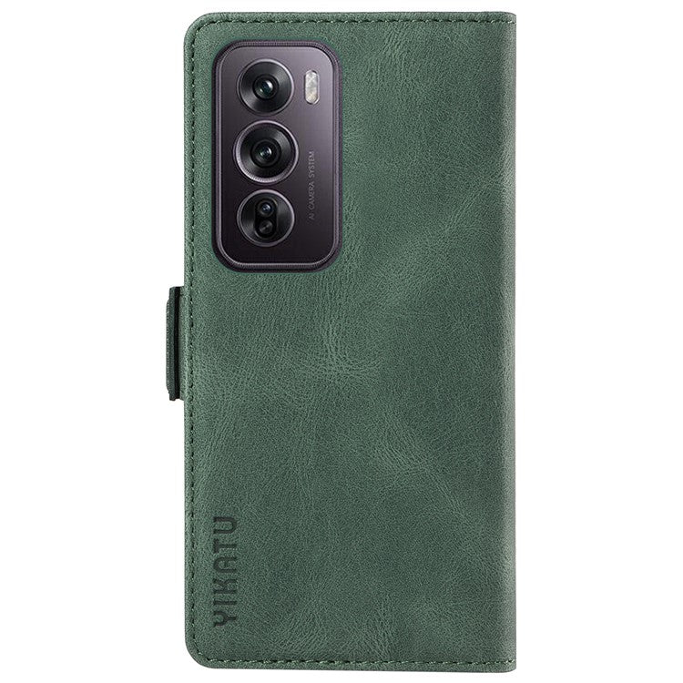 YIKATU YK-005 For Oppo Reno12 Pro 5G (Global) / (China) Phone Case Skin-Touch Leather Cover - Green