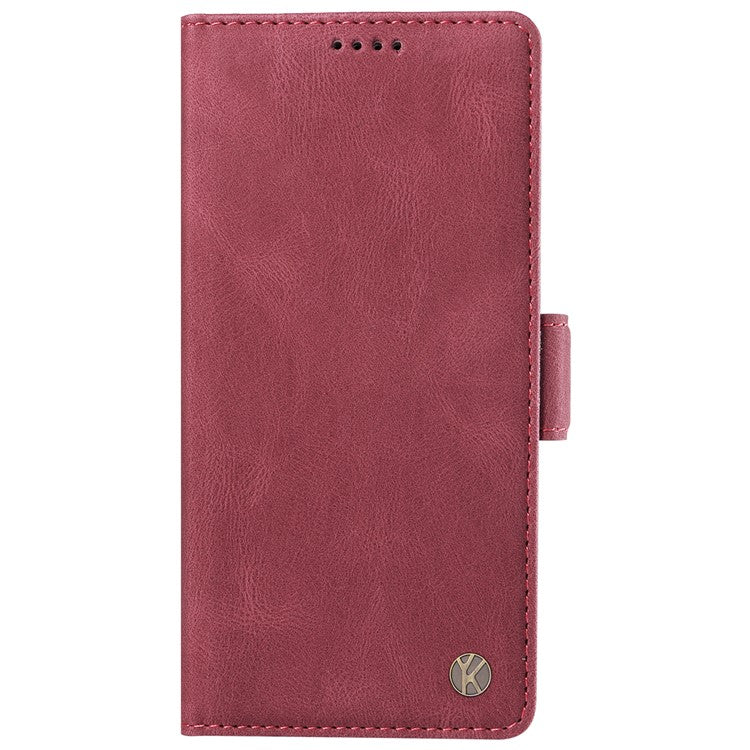YIKATU YK-005 For Oppo Reno12 Pro 5G (Global) / (China) Phone Case Skin-Touch Leather Cover - Wine Red
