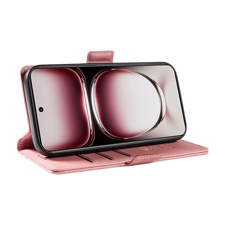 YIKATU YK-005 For Oppo Reno12 Pro 5G (Global) / (China) Phone Case Skin-Touch Leather Cover - Pink