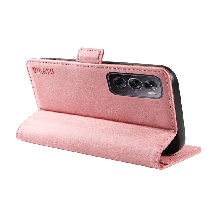 YIKATU YK-005 For Oppo Reno12 Pro 5G (Global) / (China) Phone Case Skin-Touch Leather Cover - Pink