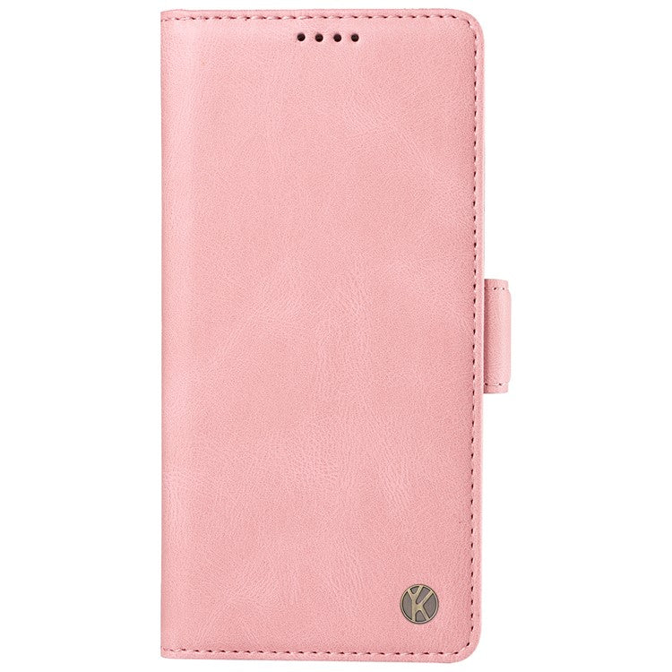 YIKATU YK-005 For Oppo Reno12 Pro 5G (Global) / (China) Phone Case Skin-Touch Leather Cover - Pink
