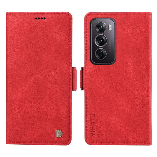 YIKATU YK-005 For Oppo Reno12 Pro 5G (Global) / (China) Phone Case Skin-Touch Leather Cover - Red