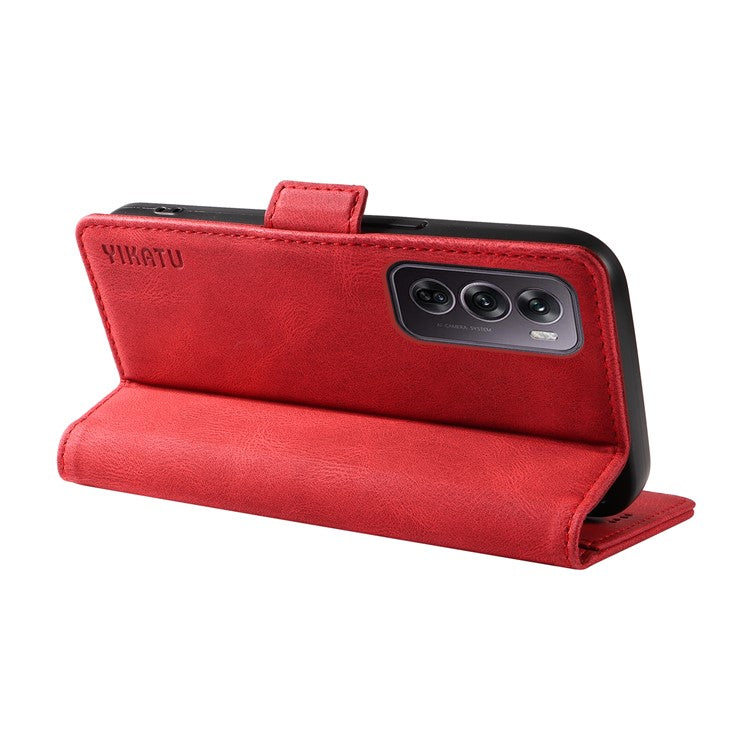 YIKATU YK-005 For Oppo Reno12 Pro 5G (Global) / (China) Phone Case Skin-Touch Leather Cover - Red