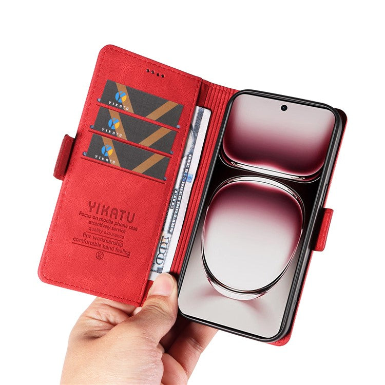 YIKATU YK-005 For Oppo Reno12 Pro 5G (Global) / (China) Phone Case Skin-Touch Leather Cover - Red