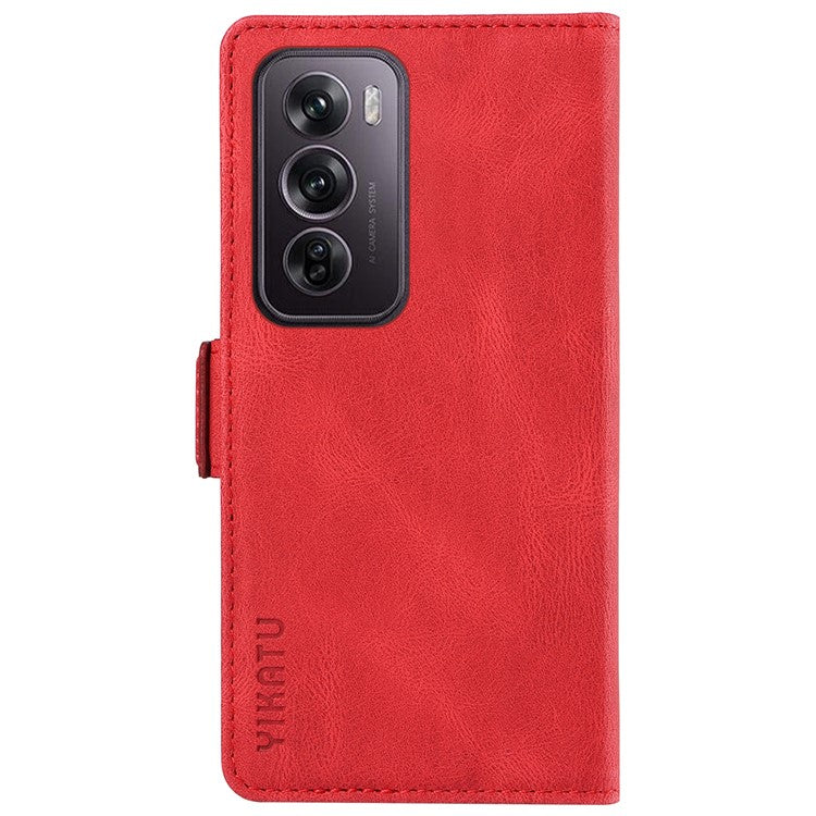 YIKATU YK-005 For Oppo Reno12 Pro 5G (Global) / (China) Phone Case Skin-Touch Leather Cover - Red