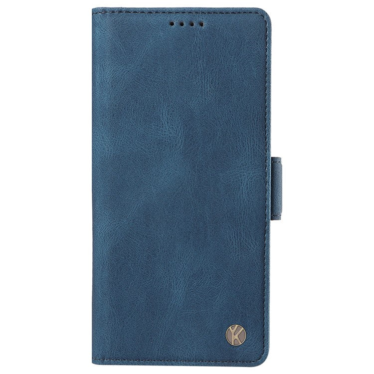 YIKATU YK-005 For Oppo Reno12 5G (Global) Leather Phone Case Side Magnetic Clasps - Blue