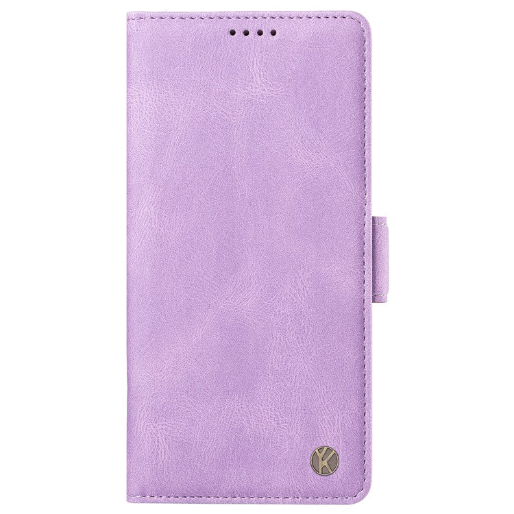 YIKATU YK-005 For Oppo Reno12 5G (Global) Leather Phone Case Side Magnetic Clasps - Purple