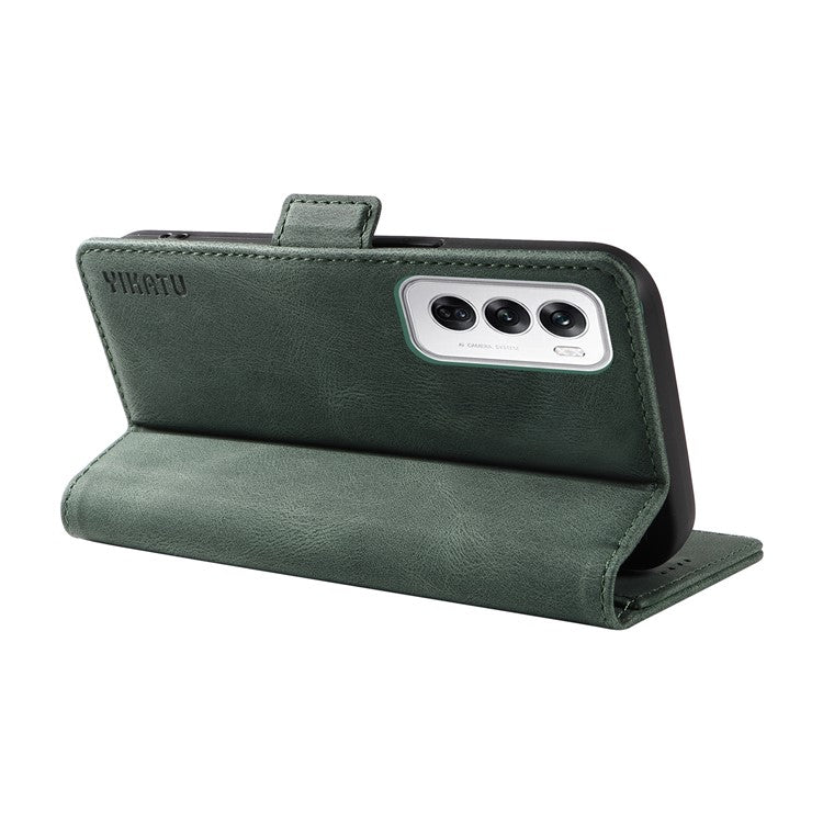 YIKATU YK-005 For Oppo Reno12 5G (Global) Leather Phone Case Side Magnetic Clasps - Green