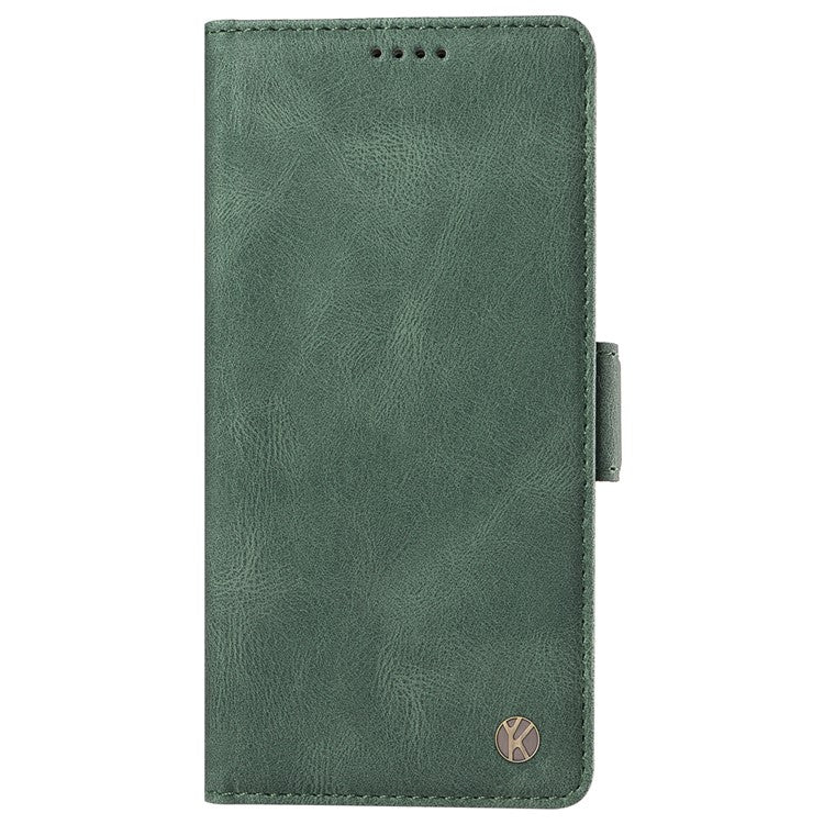 YIKATU YK-005 For Oppo Reno12 5G (Global) Leather Phone Case Side Magnetic Clasps - Green