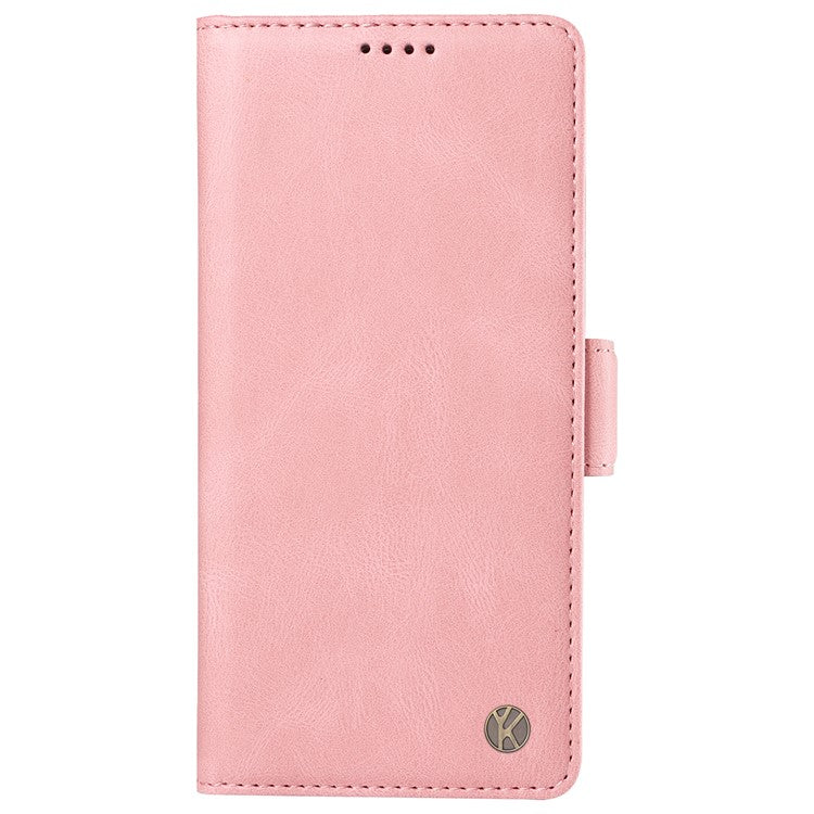 YIKATU YK-005 For Oppo Reno12 5G (Global) Leather Phone Case Side Magnetic Clasps - Pink