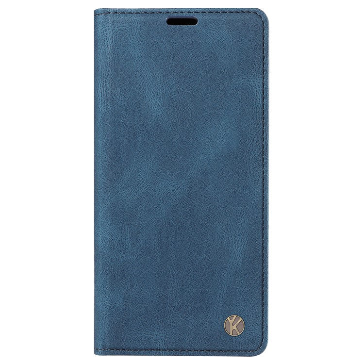 YIKATU YK-004 For Motorola Moto X50 Ultra 5G / Edge 50 Ultra 5G Case Leather Phone Wallet Cover Skin-Touch - Blue