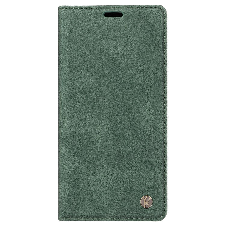 YIKATU YK-004 For Motorola Moto X50 Ultra 5G / Edge 50 Ultra 5G Case Leather Phone Wallet Cover Skin-Touch - Green