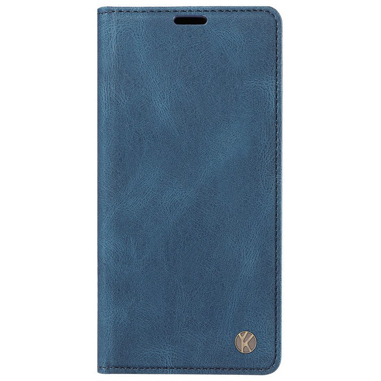 YIKATU YK-004 For Oppo Reno12 Pro 5G (Global) / (China) Wallet Phone Case Skin-Touch Leather Cover - Blue