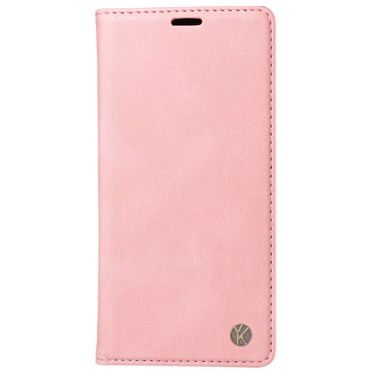 YIKATU YK-004 For Oppo Reno12 Pro 5G (Global) / (China) Wallet Phone Case Skin-Touch Leather Cover - Pink