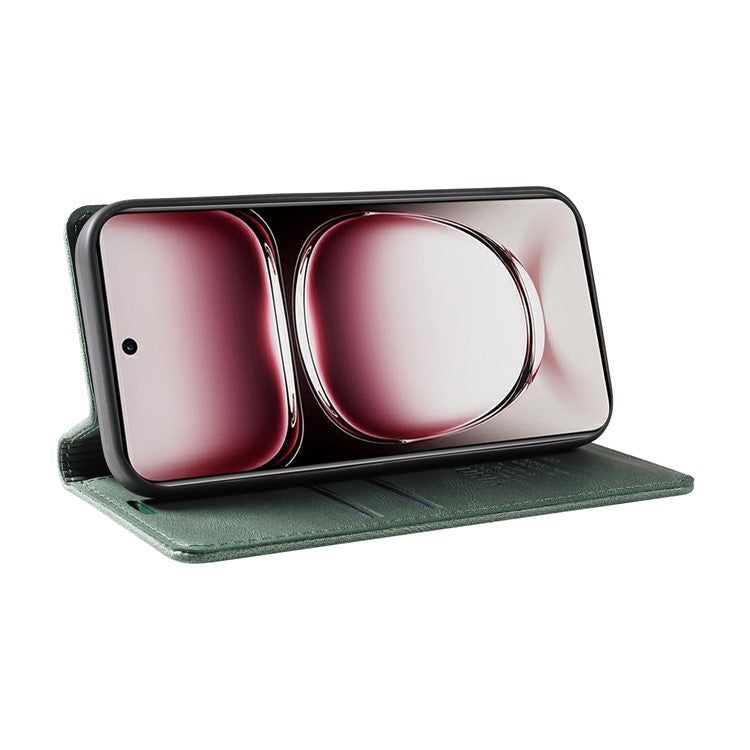 YIKATU YK-004 For Oppo Reno12 Pro 5G (Global) / (China) Wallet Phone Case Skin-Touch Leather Cover - Green