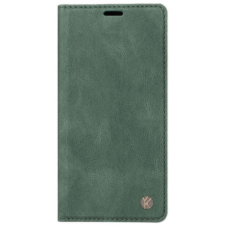 YIKATU YK-004 For Oppo Reno12 Pro 5G (Global) / (China) Wallet Phone Case Skin-Touch Leather Cover - Green