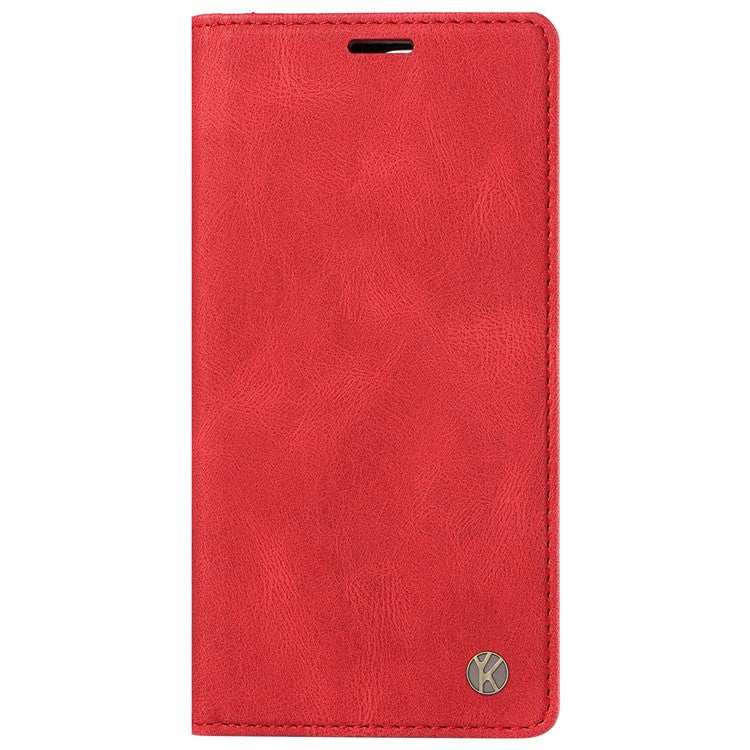 YIKATU YK-004 For Oppo Reno12 Pro 5G (Global) / (China) Wallet Phone Case Skin-Touch Leather Cover - Red