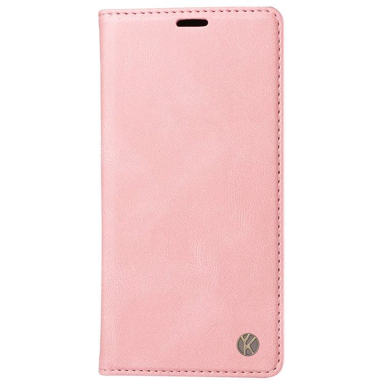 YIKATU YK-004 For Oppo Reno12 5G (Global) Wallet Case Skin-Touch Leather Phone Cover - Pink