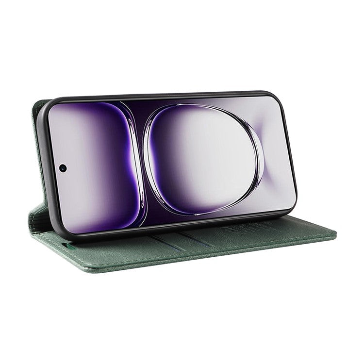 YIKATU YK-004 For Oppo Reno12 5G (Global) Wallet Case Skin-Touch Leather Phone Cover - Green