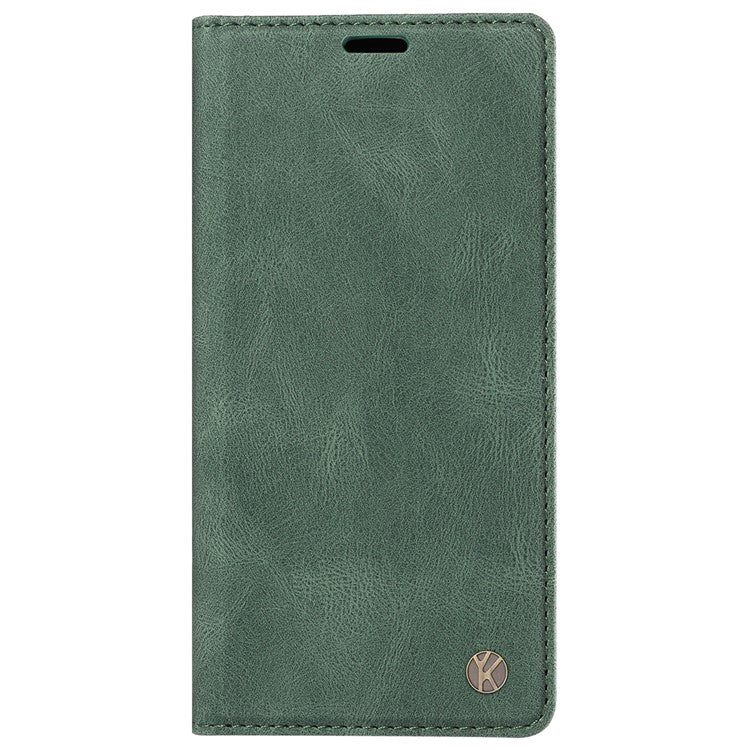 YIKATU YK-004 For Oppo Reno12 5G (Global) Wallet Case Skin-Touch Leather Phone Cover - Green