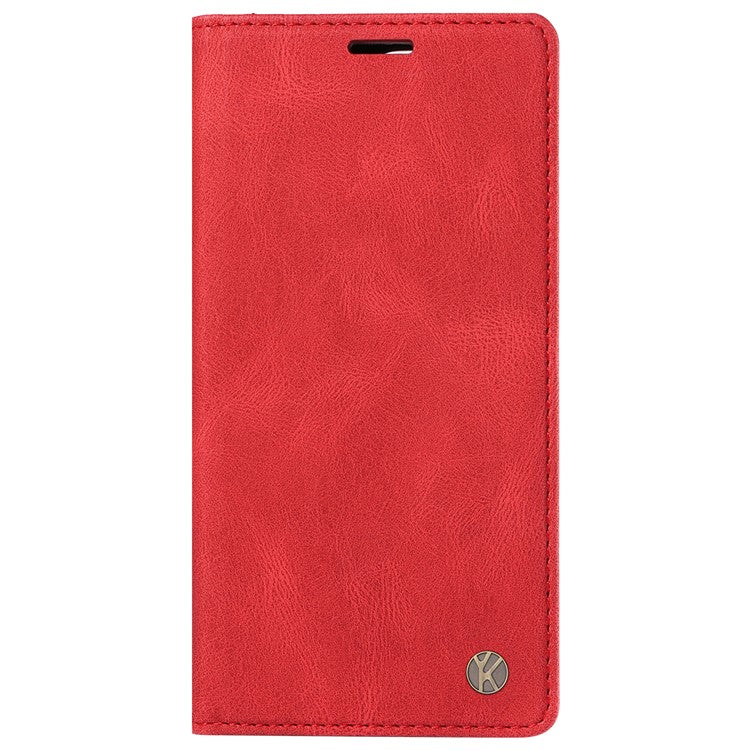 YIKATU YK-004 For Oppo Reno12 5G (Global) Wallet Case Skin-Touch Leather Phone Cover - Red