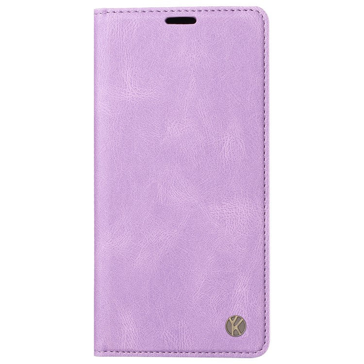 YIKATU YK-004 For Oppo Reno12 5G (Global) Wallet Case Skin-Touch Leather Phone Cover - Purple