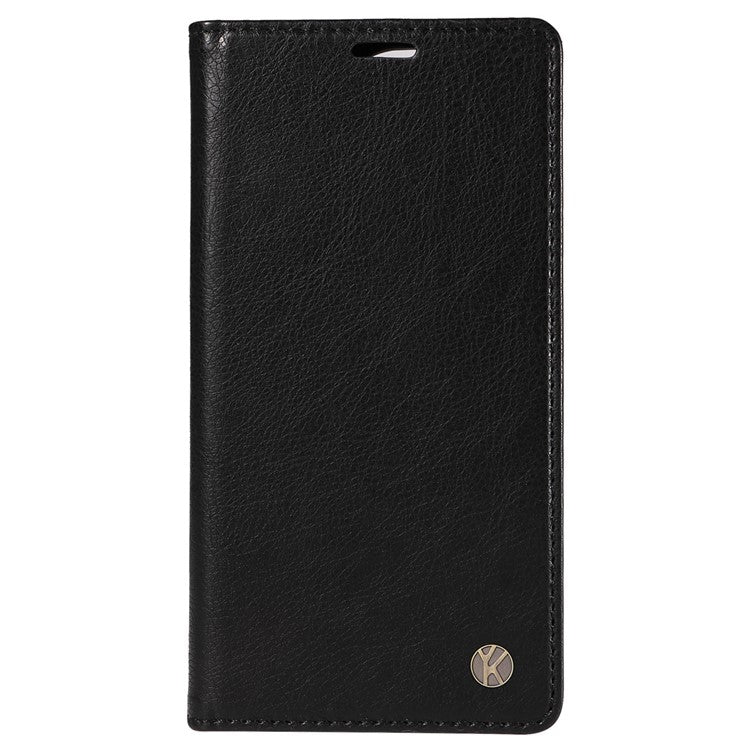 YIKATU YK-006 For Oppo Reno12 5G (Global) Wallet Case Litchi Texture Leather Phone Cover - Black