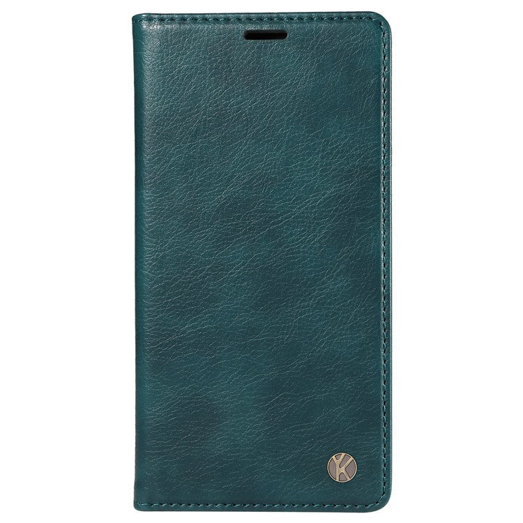 YIKATU YK-006 For Oppo Reno12 5G (Global) Wallet Case Litchi Texture Leather Phone Cover - Blue