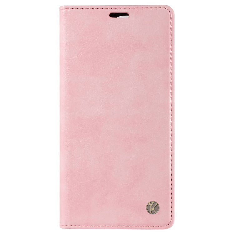 YIKATU YK-006 For Oppo Reno12 5G (Global) Wallet Case Litchi Texture Leather Phone Cover - Pink