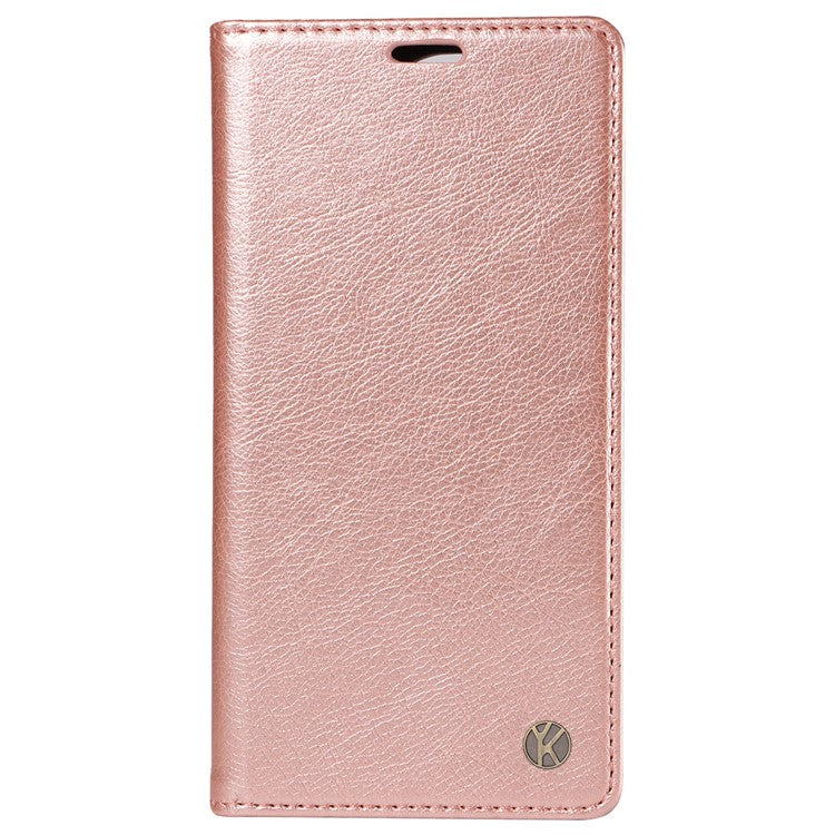 YIKATU YK-006 For Oppo Reno12 Pro 5G (Global) / (China) Wallet Phone Case Litchi Texture Leather Cover - Rose Gold