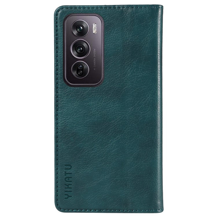 YIKATU YK-006 For Oppo Reno12 Pro 5G (Global) / (China) Wallet Phone Case Litchi Texture Leather Cover - Blue