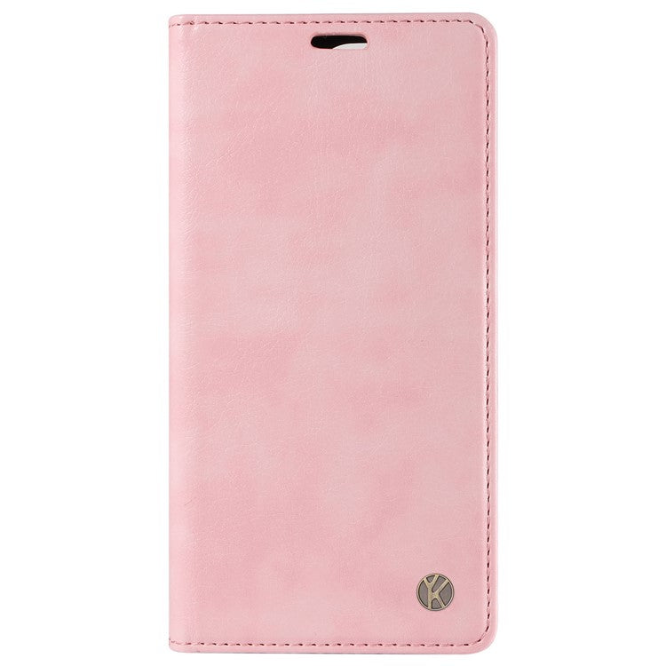 YIKATU YK-006 For Oppo Reno12 Pro 5G (Global) / (China) Wallet Phone Case Litchi Texture Leather Cover - Pink