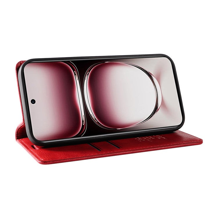 YIKATU YK-006 For Oppo Reno12 Pro 5G (Global) / (China) Wallet Phone Case Litchi Texture Leather Cover - Red