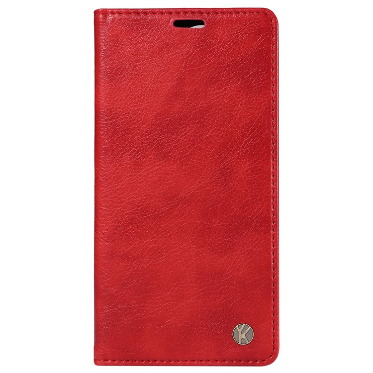 YIKATU YK-006 For Oppo Reno12 Pro 5G (Global) / (China) Wallet Phone Case Litchi Texture Leather Cover - Red