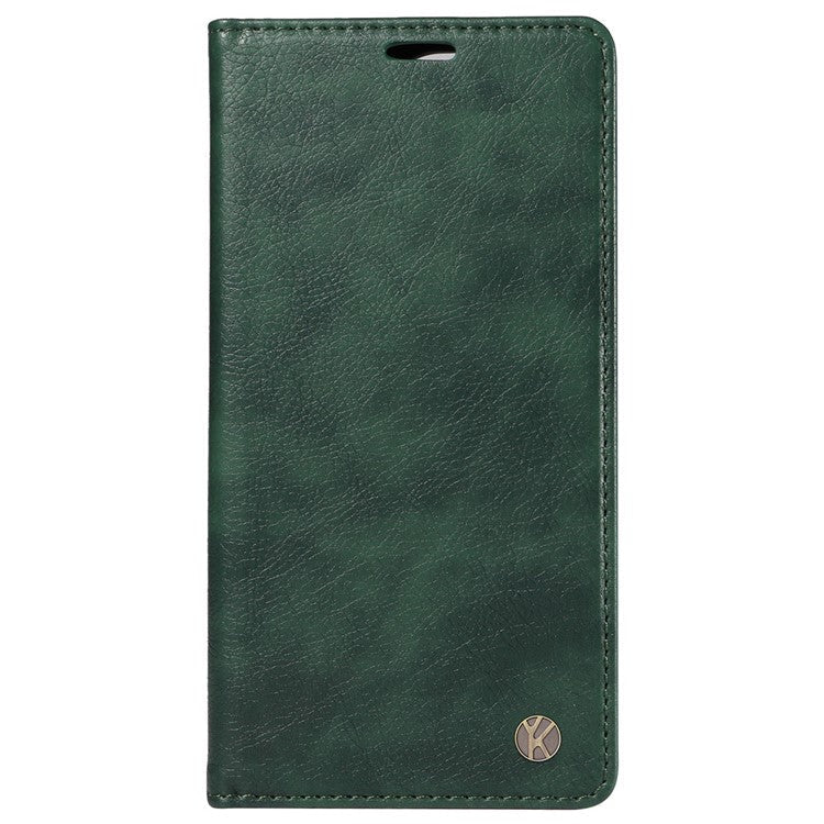 YIKATU YK-006 For Oppo Reno12 Pro 5G (Global) / (China) Wallet Phone Case Litchi Texture Leather Cover - Green