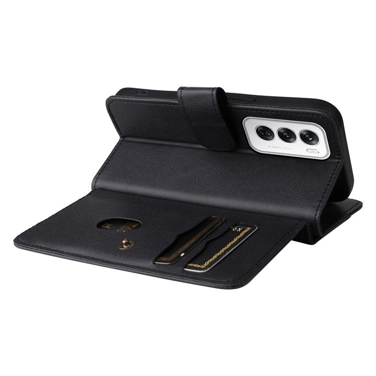 KT Multi-Functional Series-1 For Oppo Reno12 5G (Global) Case 10 Card Slots Leather Phone Cover - Black