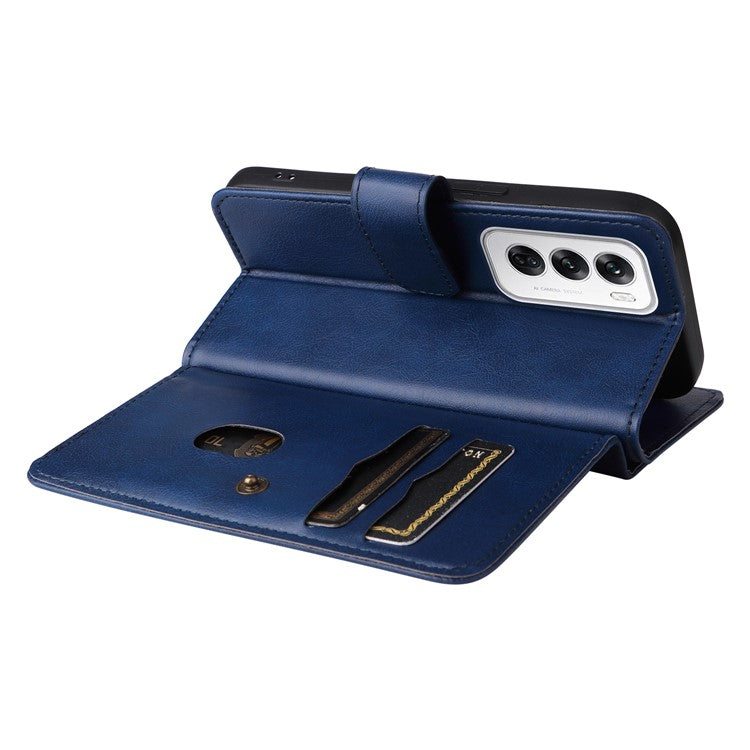 KT Multi-Functional Series-1 For Oppo Reno12 5G (Global) Case 10 Card Slots Leather Phone Cover - Blue
