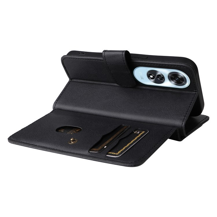 KT Multi-Functional Series-1 For Oppo A60 4G Case 10 Card Slots Leather Phone Cover - Black