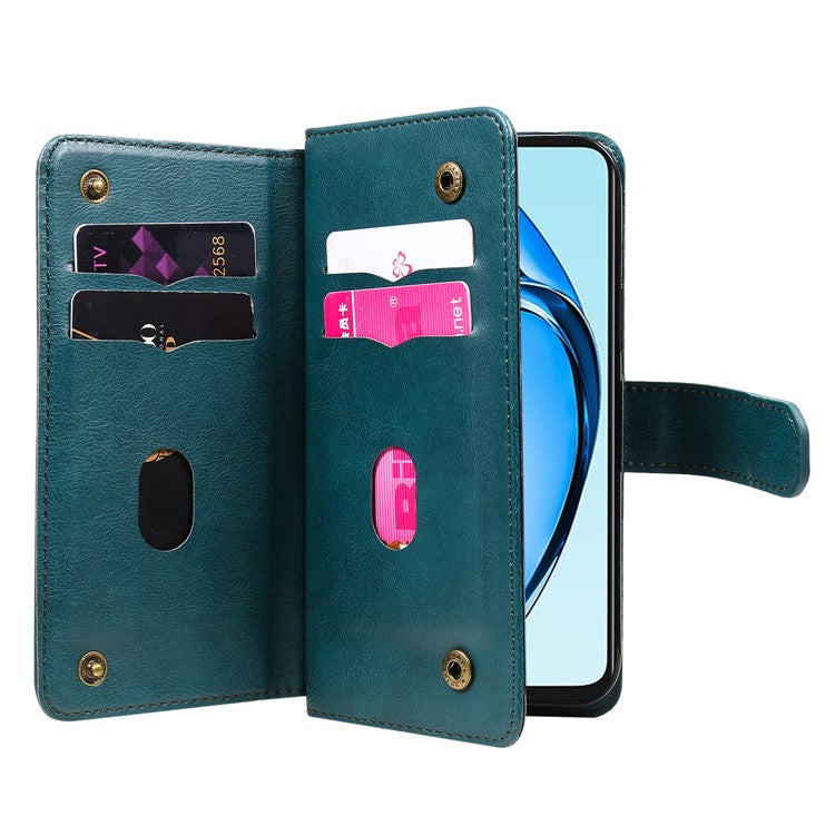 KT Multi-Functional Series-1 For Oppo A60 4G Case 10 Card Slots Leather Phone Cover - Green