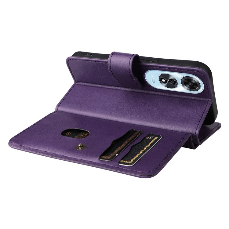 KT Multi-Functional Series-1 For Oppo A60 4G Case 10 Card Slots Leather Phone Cover - Purple